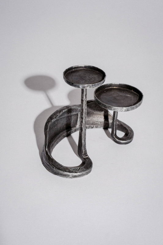 Wrought iron candlestick "Crown"