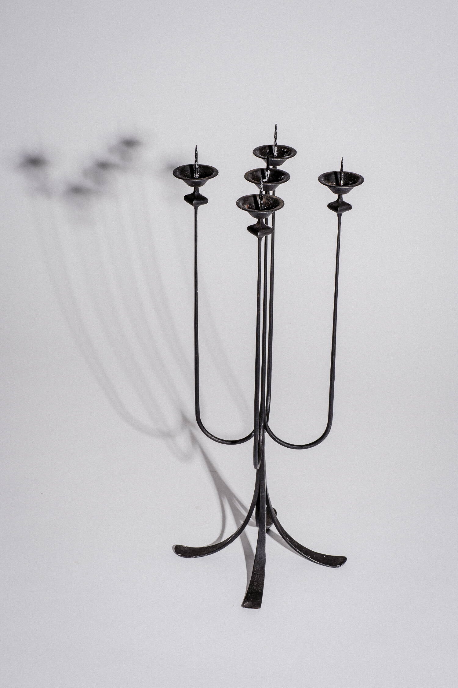 Forged five-arm candlestick