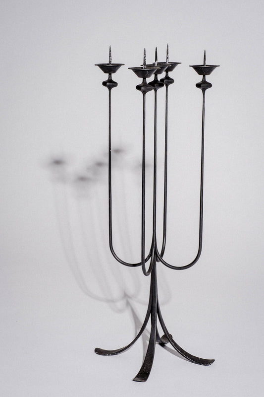 Forged five-arm candlestick