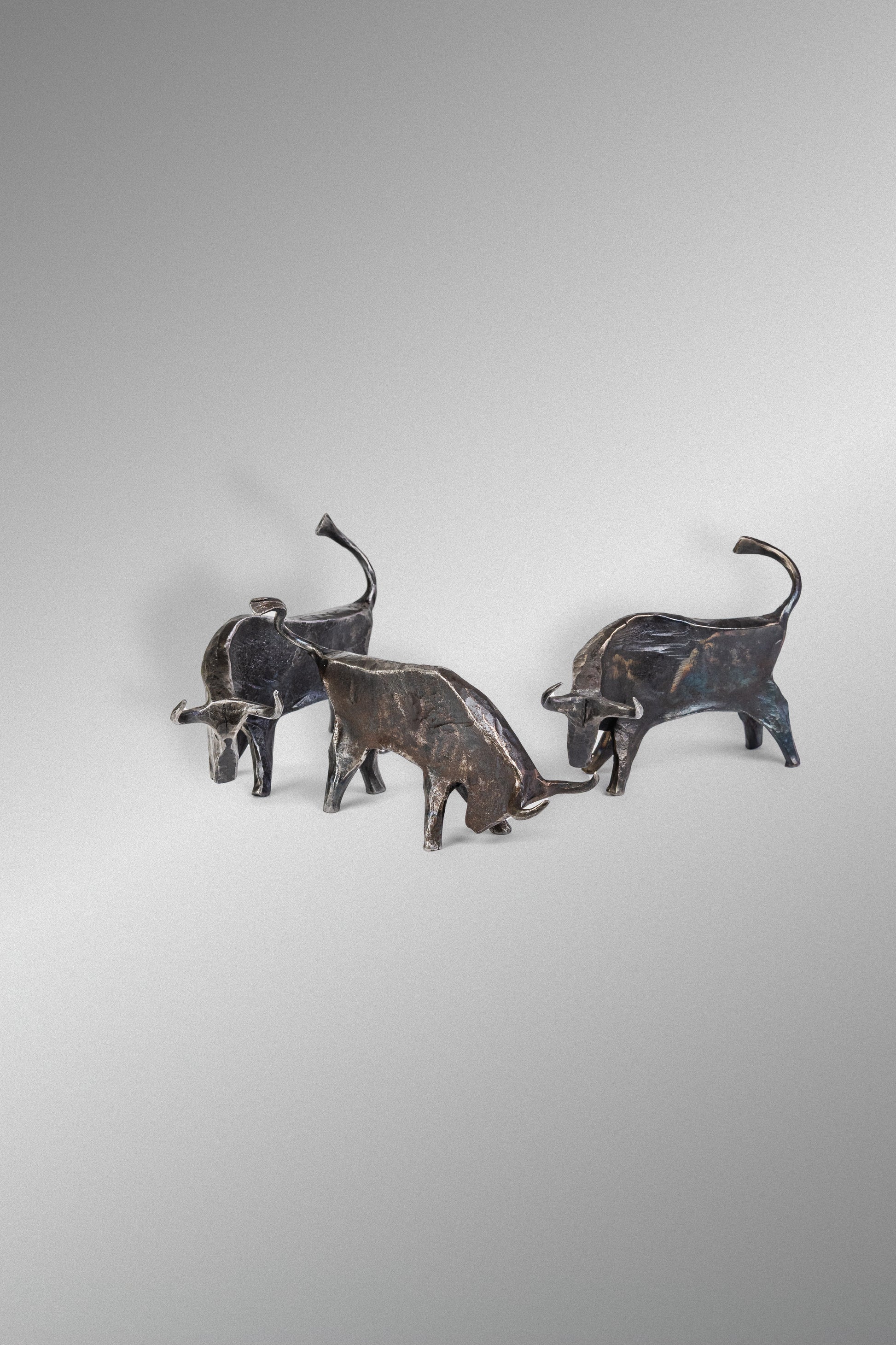 Hand-forged iron bull