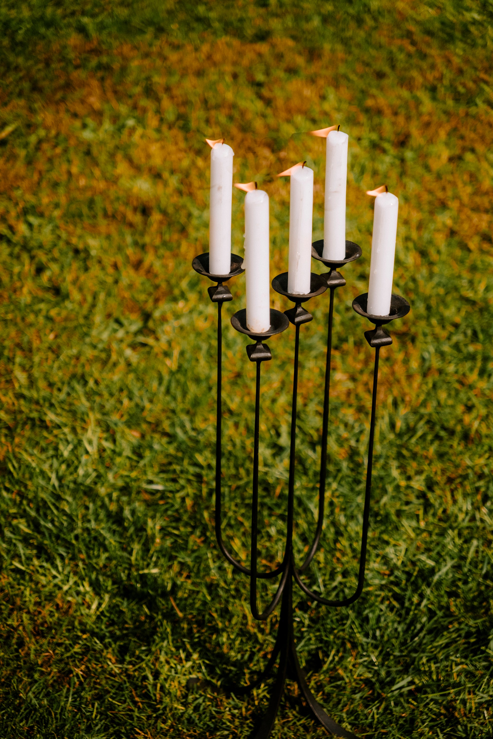 Geschmiedeter fünfarmiger Kerzenständer