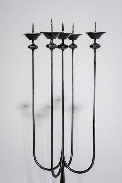 Forged five-arm candlestick